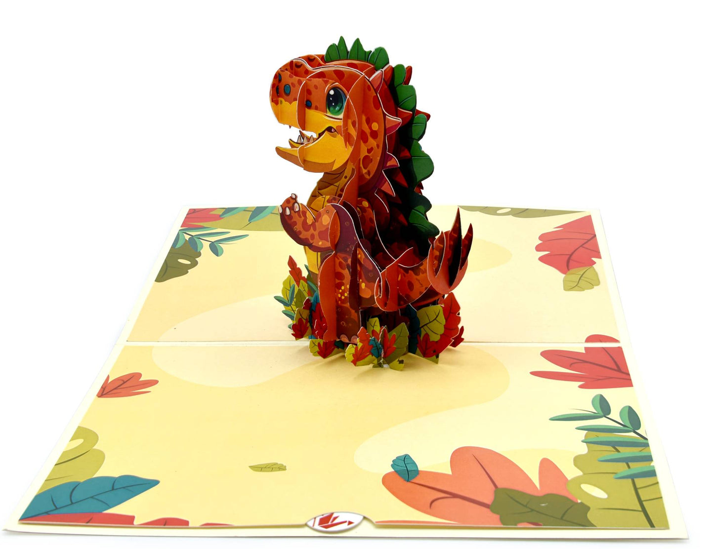 Cute Baby Dinosaur Pop-Up Greeting Card, Birthday Card, All Occasions