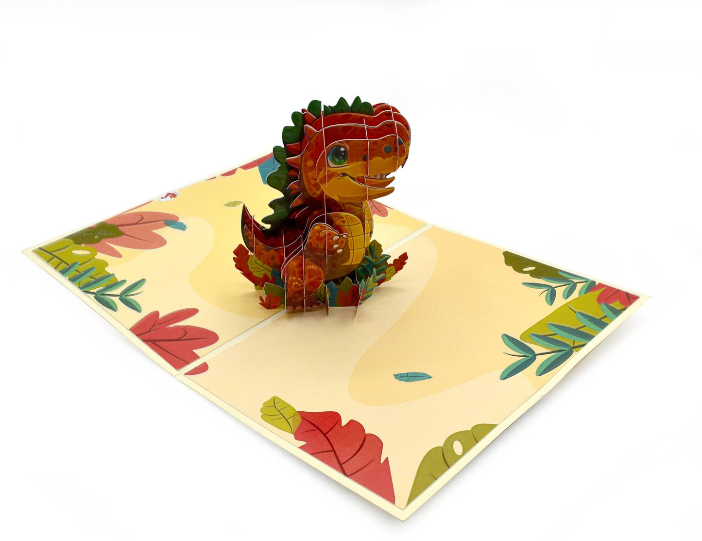 Cute Baby Dinosaur Pop-Up Greeting Card, Birthday Card, All Occasions
