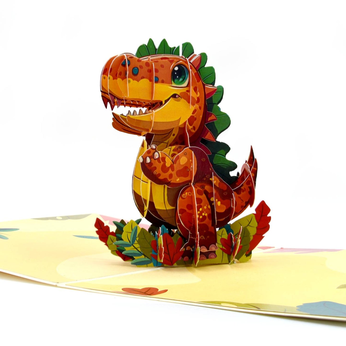 Cute Baby Dinosaur Pop-Up Greeting Card, Birthday Card, All Occasions