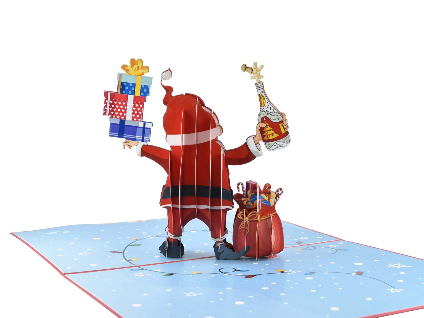 Funny Santa Claus Christmas Cheers Pop Up Card