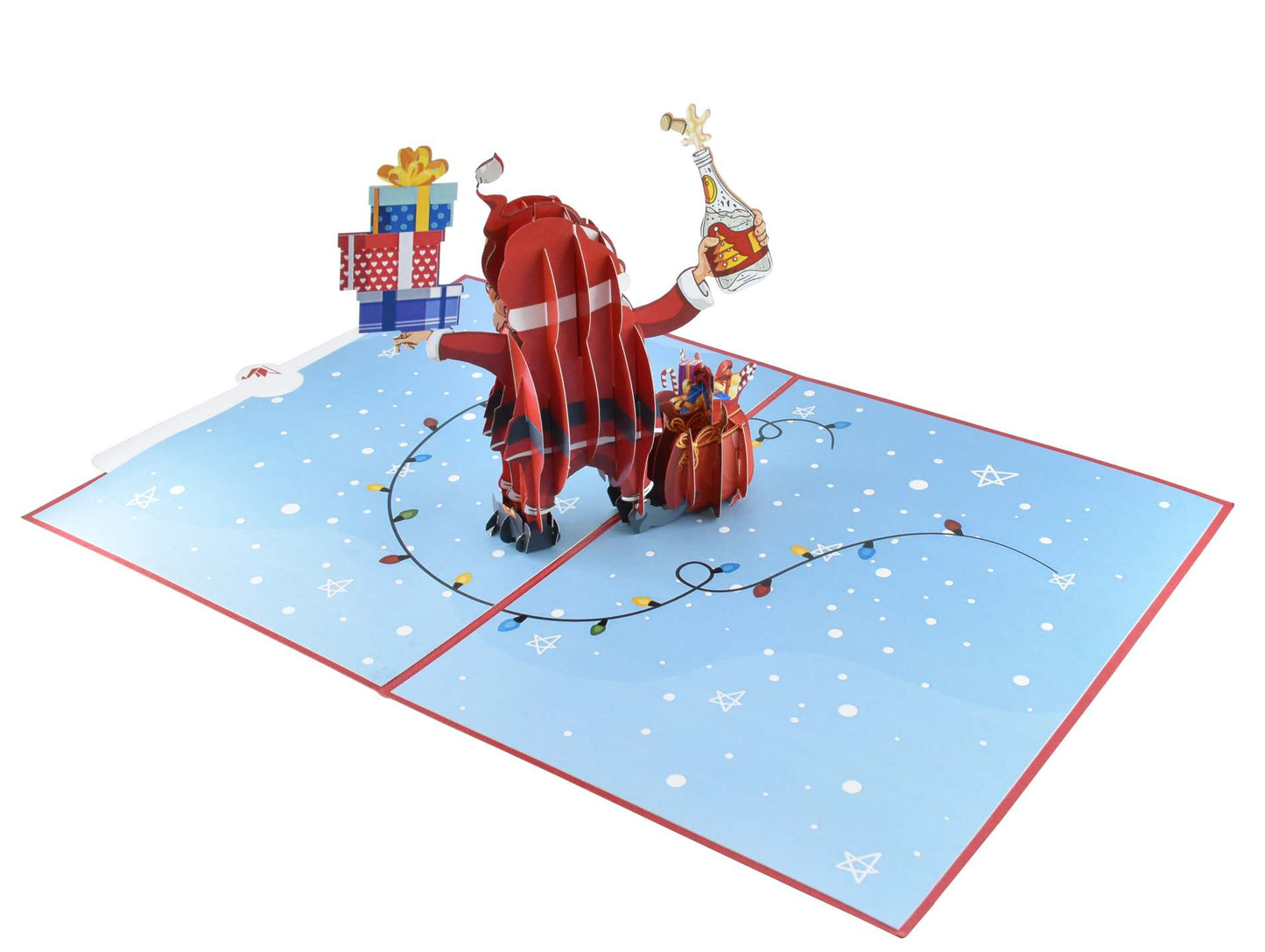 Funny Santa Claus Christmas Cheers Pop Up Card