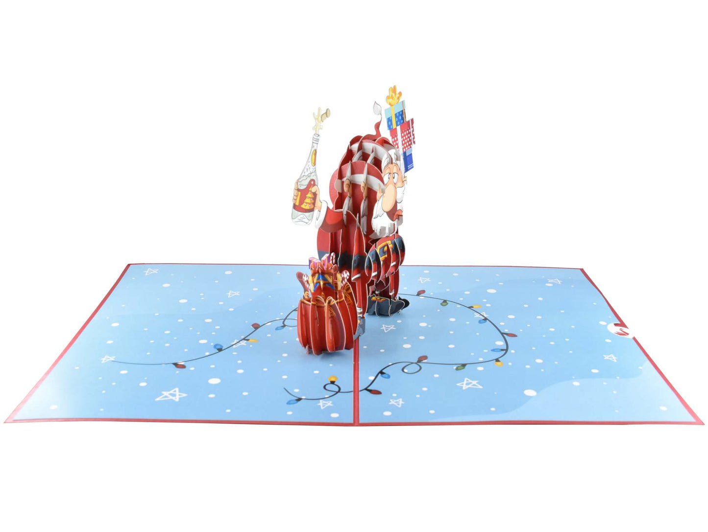 Funny Santa Claus Christmas Cheers Pop Up Card