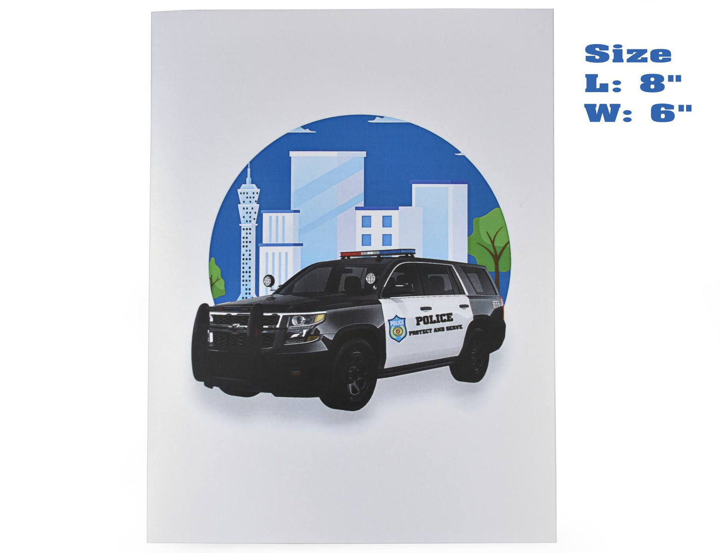 Police Car Pop Up Card