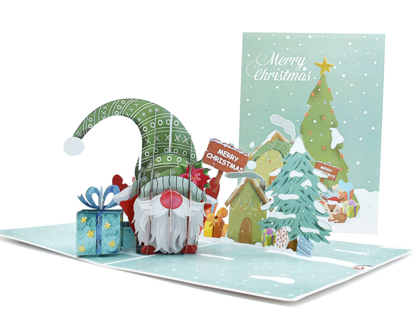 Merry Christmas Gnome Pop Up Card