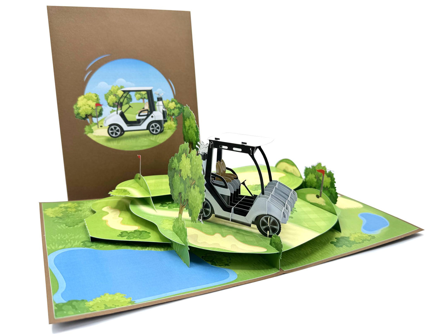 Golf Course Pop Up Card
