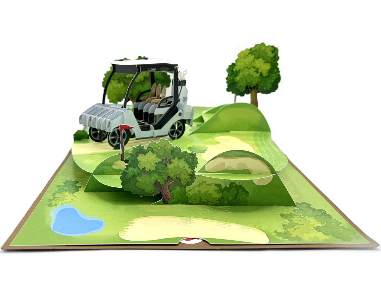 Golf Course Pop Up Card