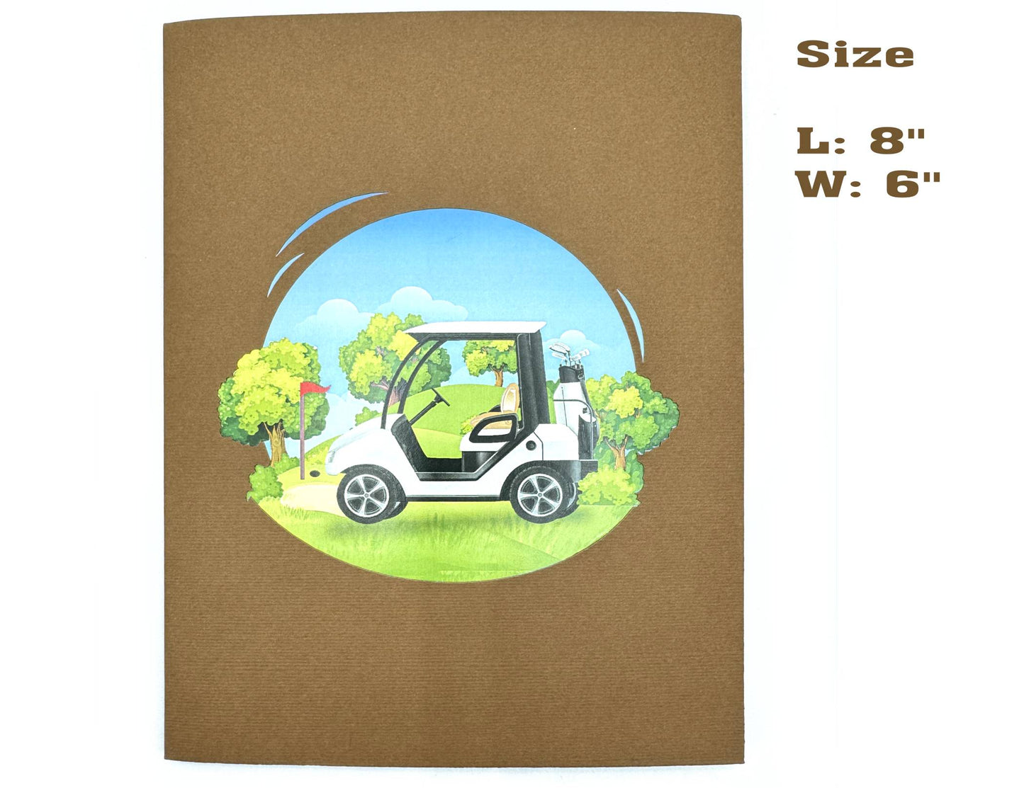 Golf Course Pop Up Card