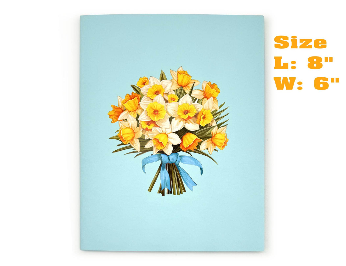 Daffodils Flower Bouquet Pop Up Card