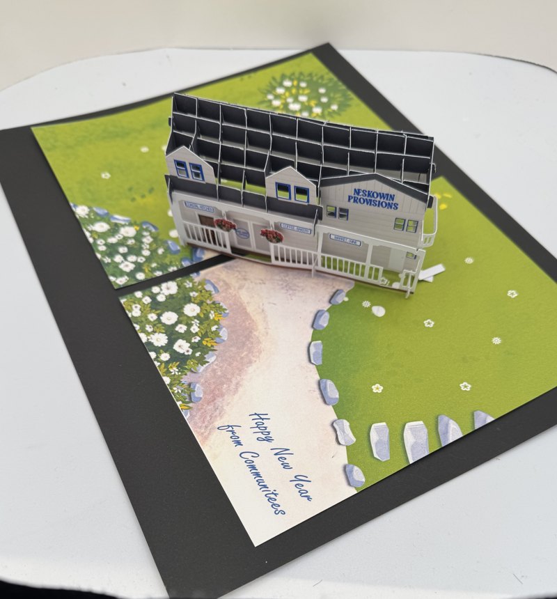 NESKOWIN PROVISIONS POP UP CARD