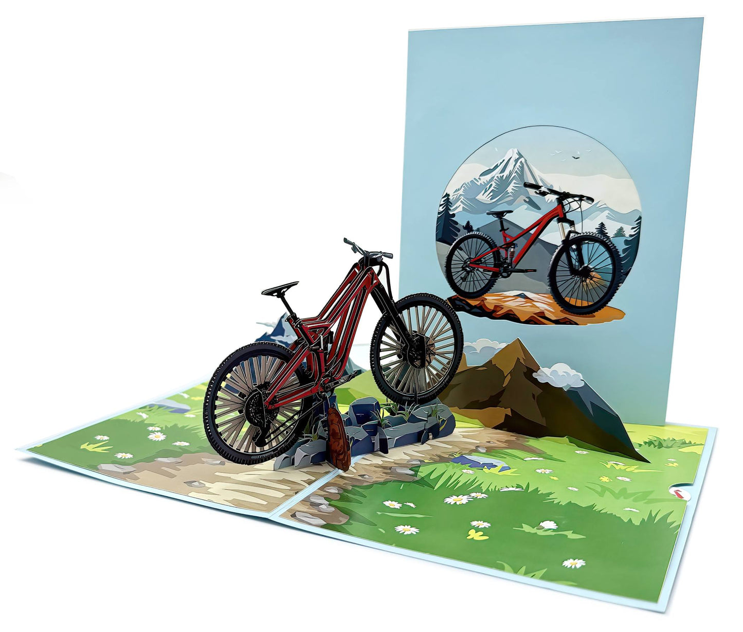Mountain Bike Adventure Pop Up Card