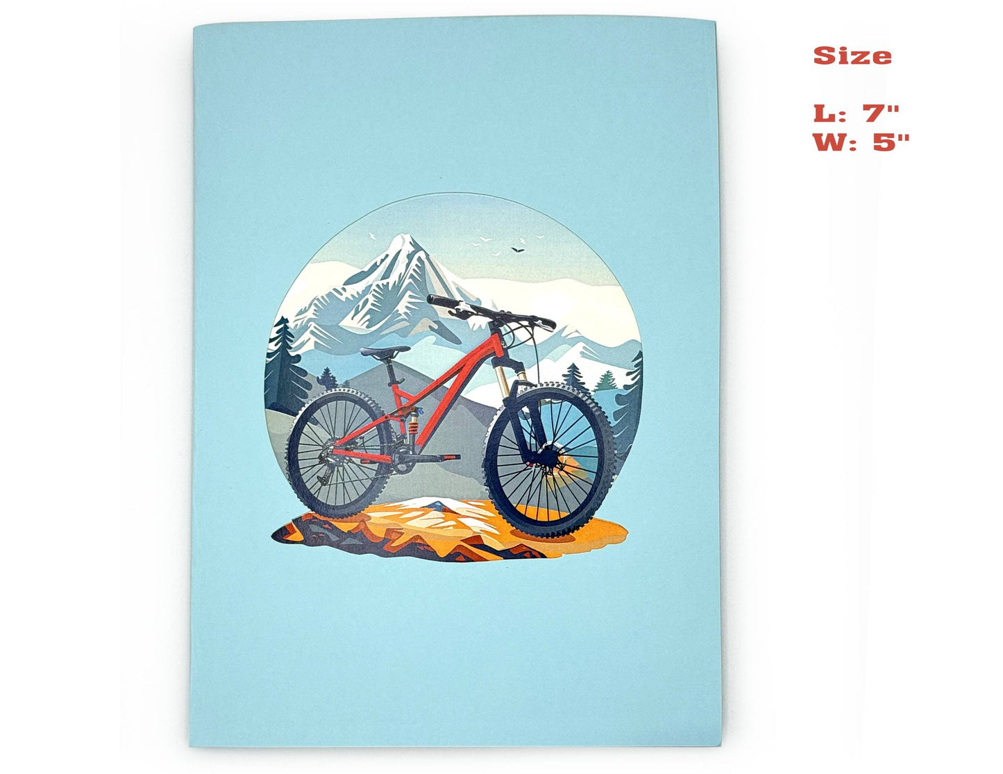 Mountain Bike Adventure Pop Up Card