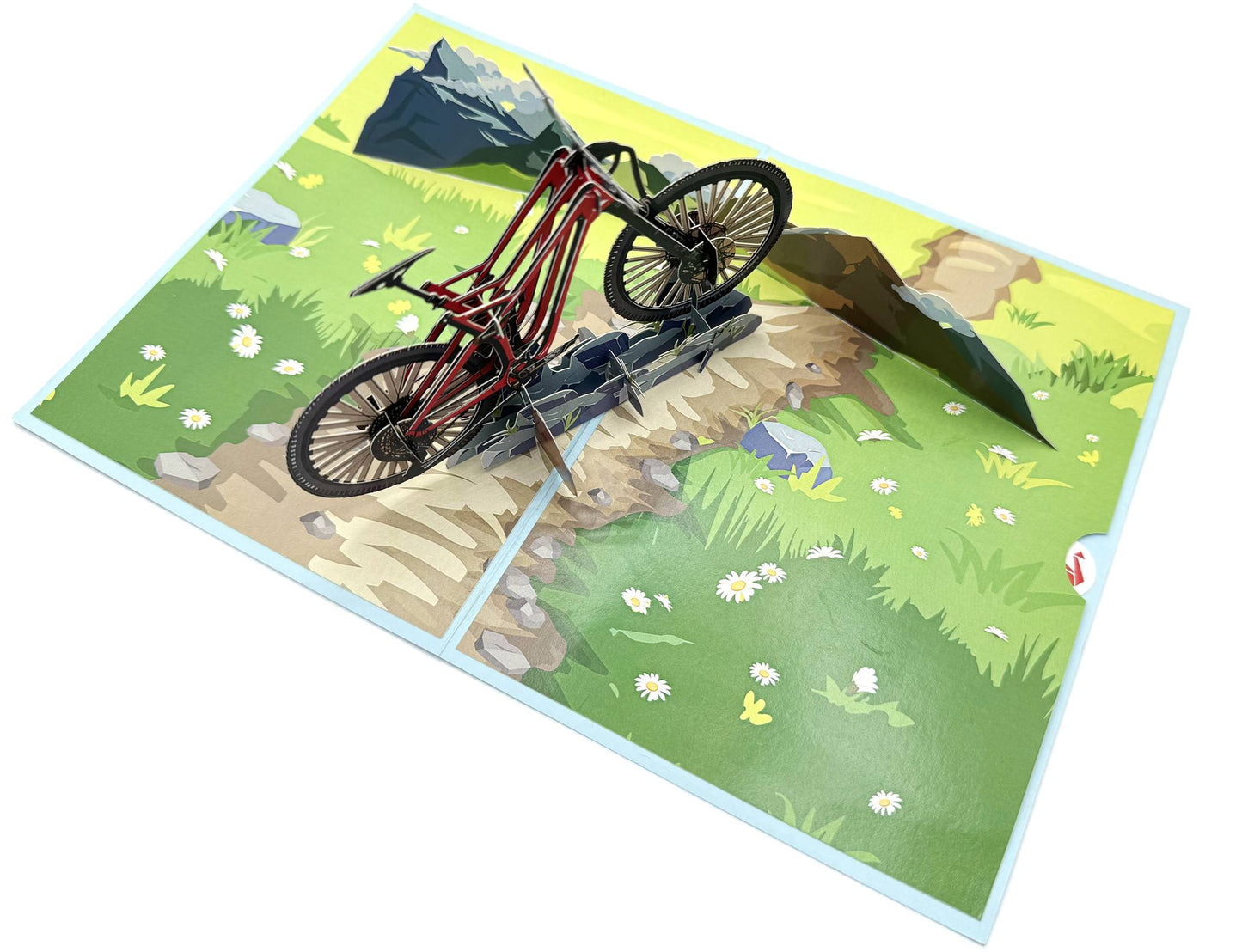 Mountain Bike Adventure Pop Up Card