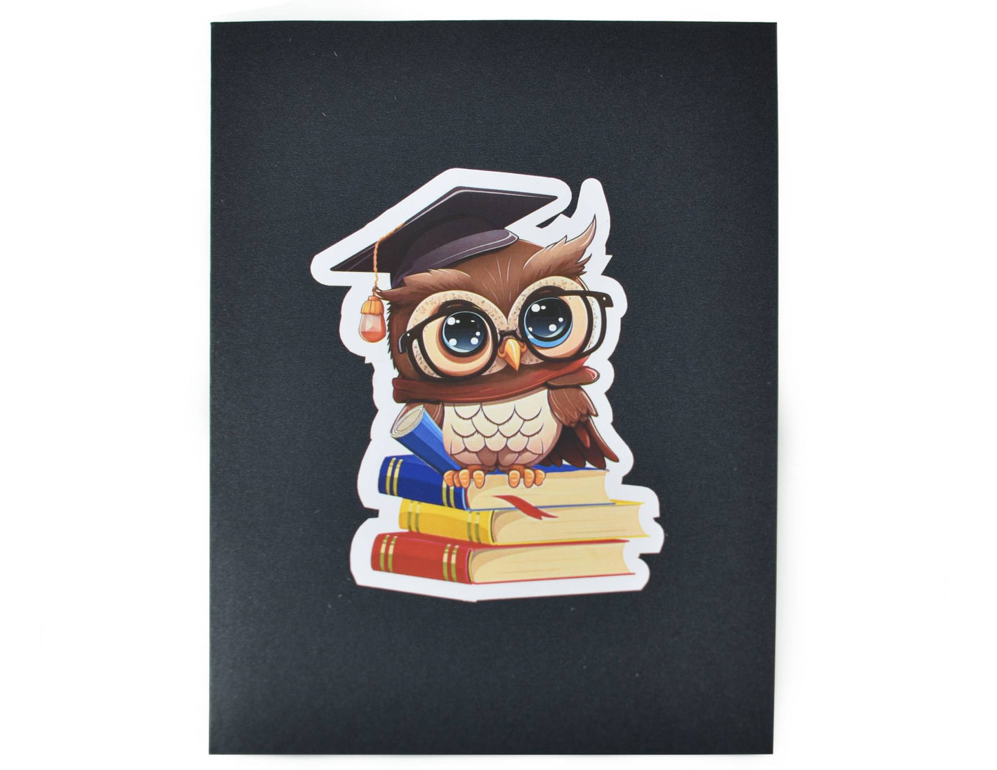 Wise Little Owl Pop Up Card for Graduation Celebration