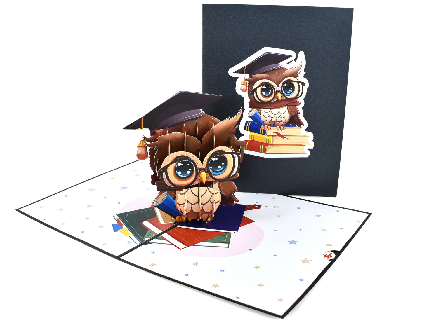 Wise Little Owl Pop Up Card for Graduation Celebration