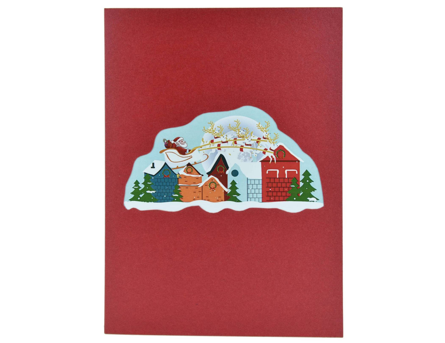 Christmas Santa Sleigh Pop Up Card