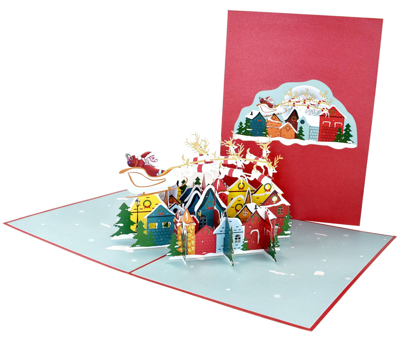 Christmas Santa Sleigh Pop Up Card