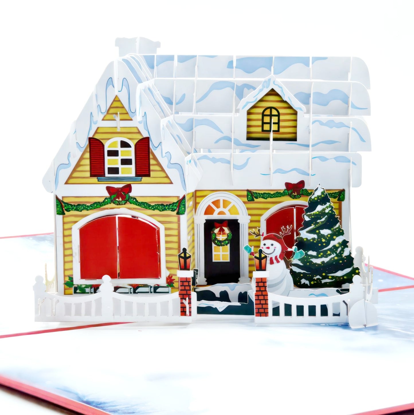 Cozy Winter Cottage Pop-Up Christmas Card