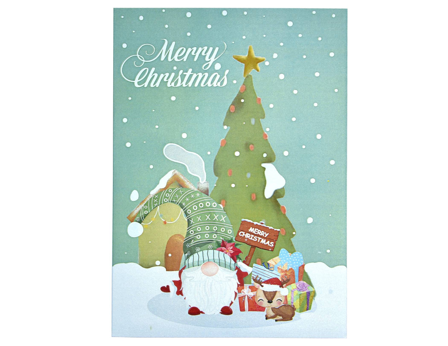 Merry Christmas Gnome Pop Up Card