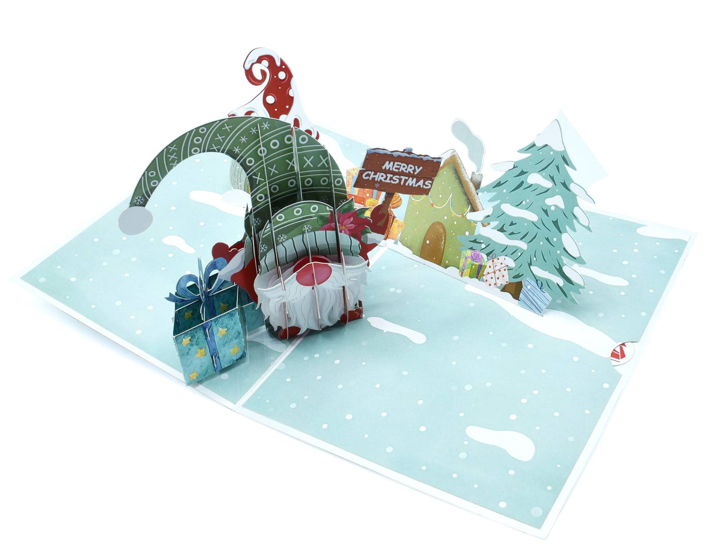 Merry Christmas Gnome Pop Up Card