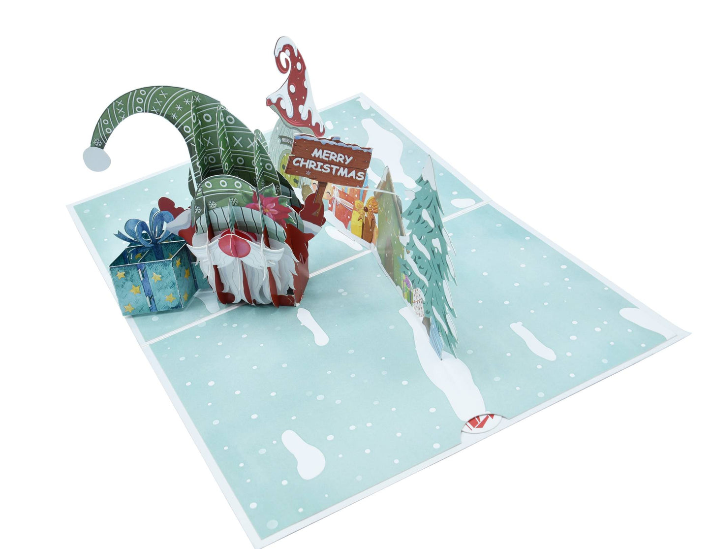 Merry Christmas Gnome Pop Up Card