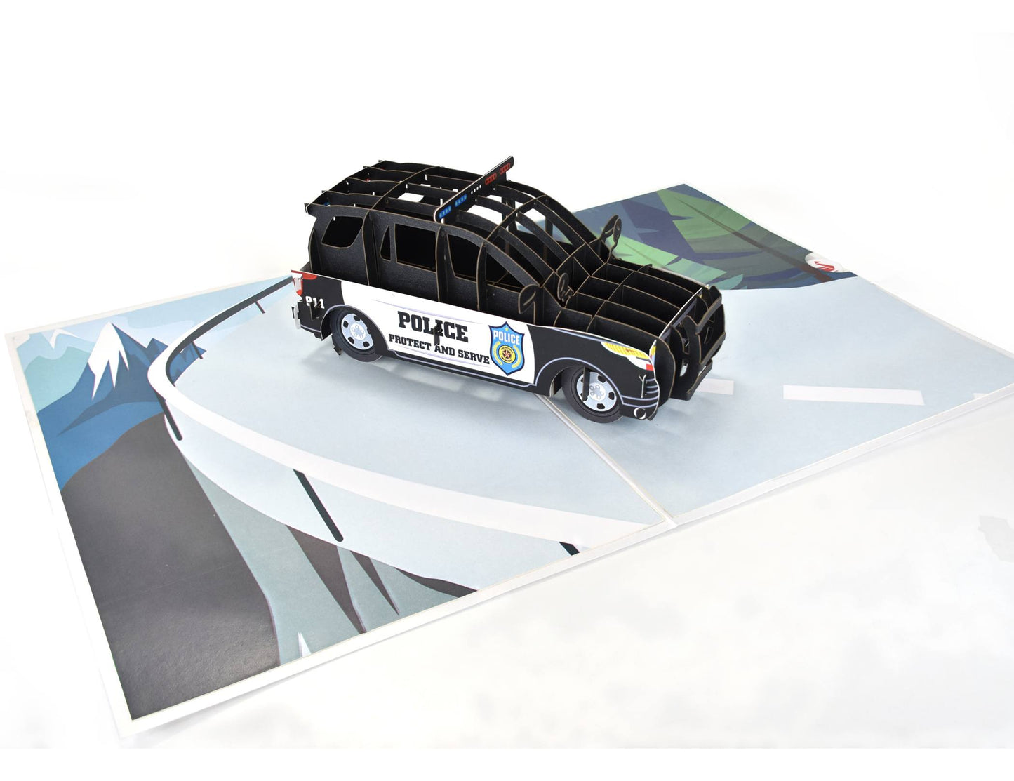 Police Car Pop Up Card