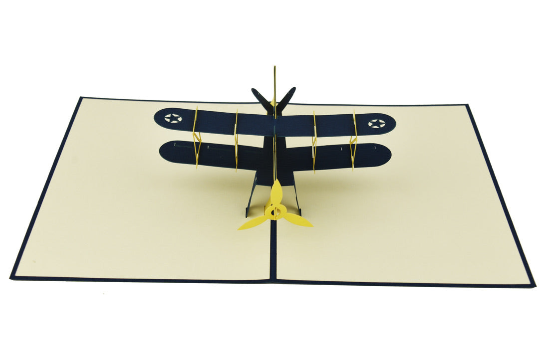 Biplane Pop Up Card