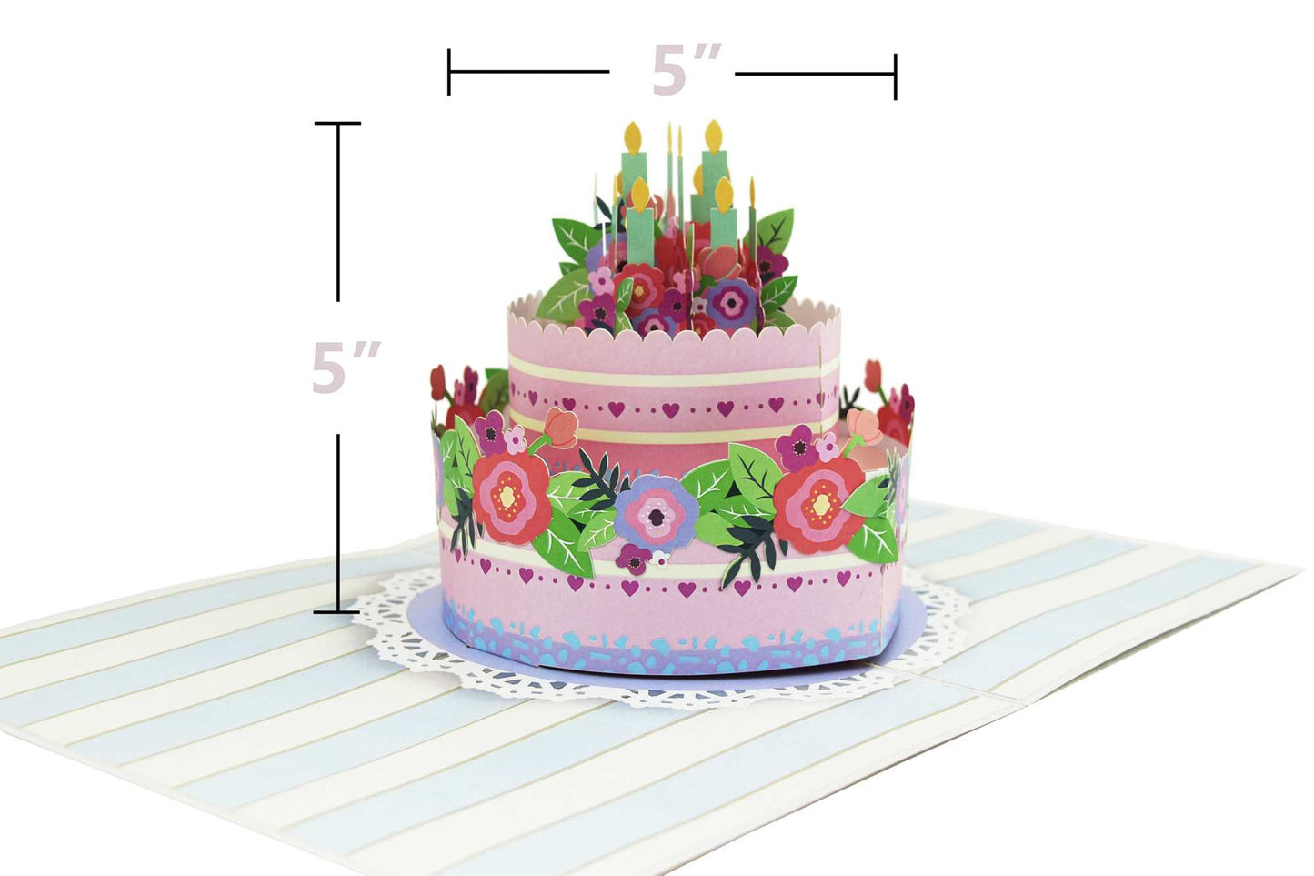 Birthday Cake with Candles Pop Up Card