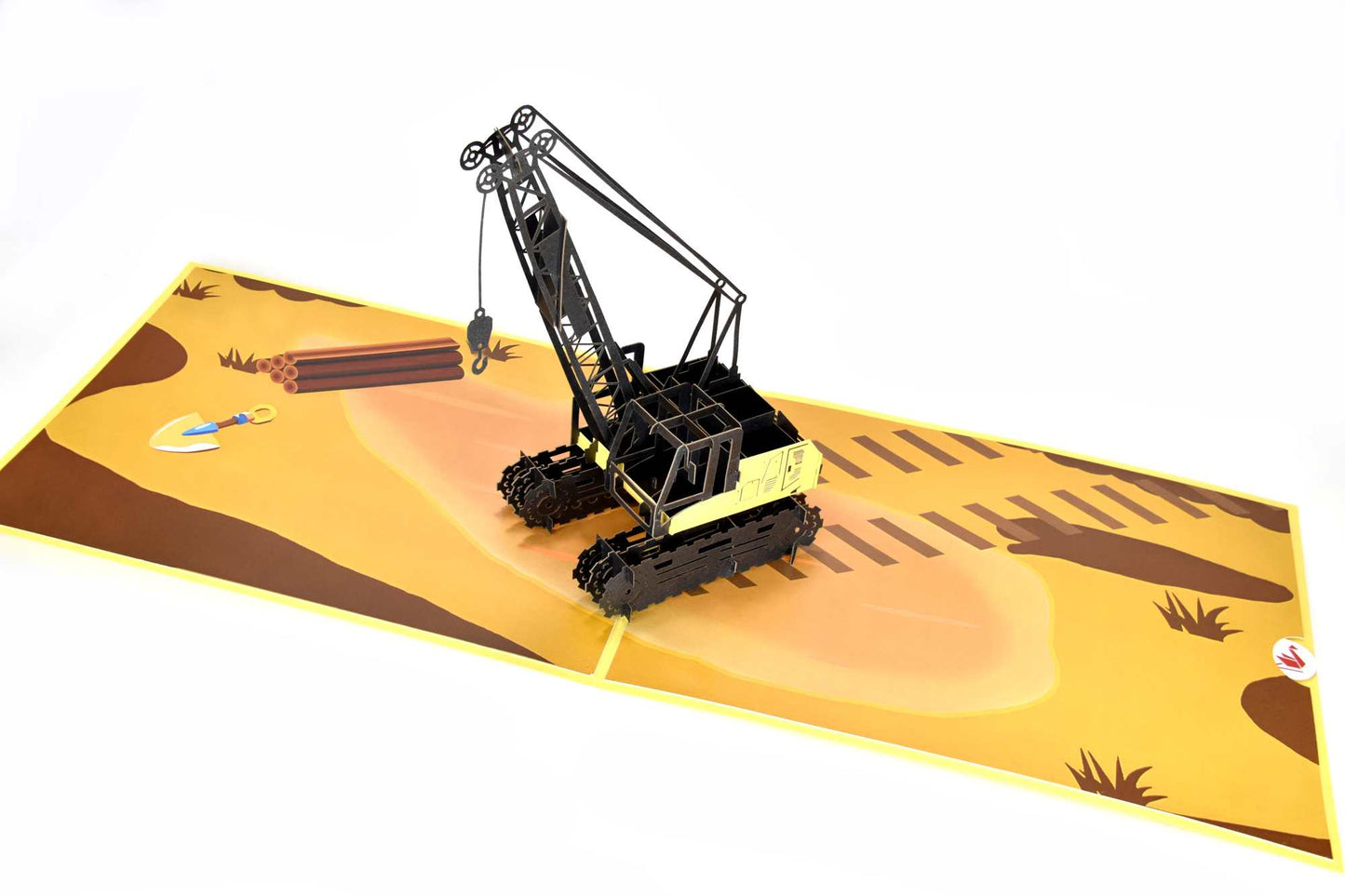 Crane truck, Builder Pop Up Card