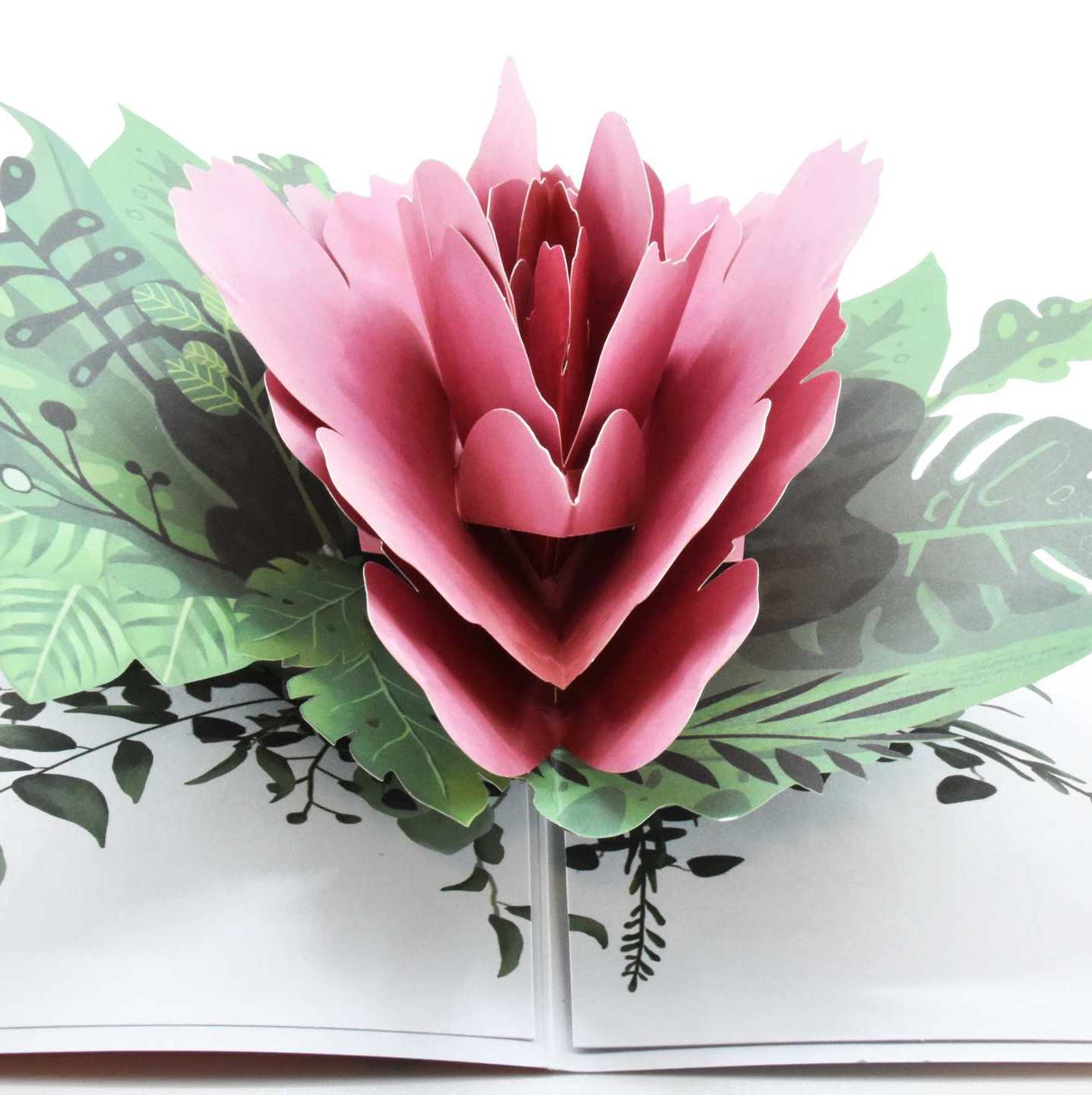Pink Peony Pop Up Card