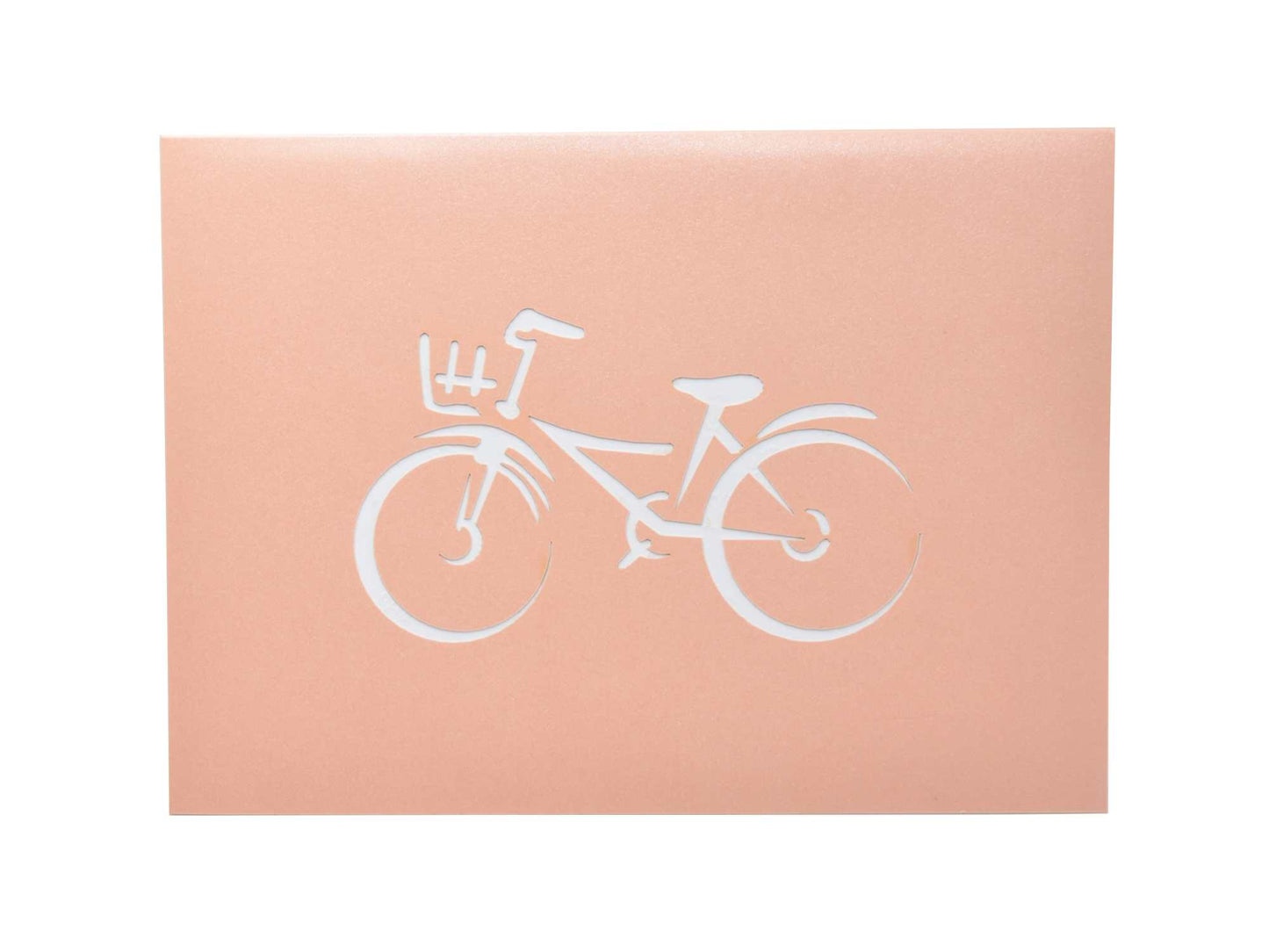Girl Riding Bicycle Pop Up Birthday Card