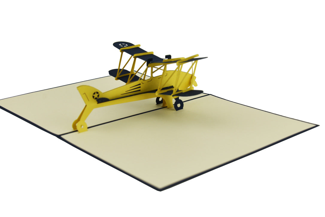 Biplane Pop Up Card