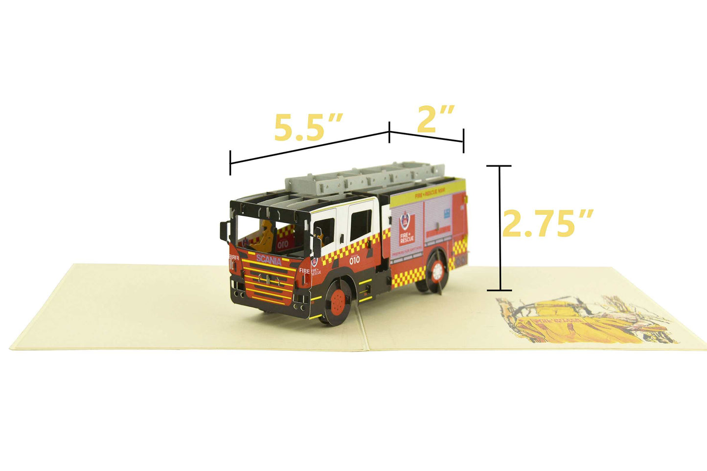 Firetruck Pop Up Card