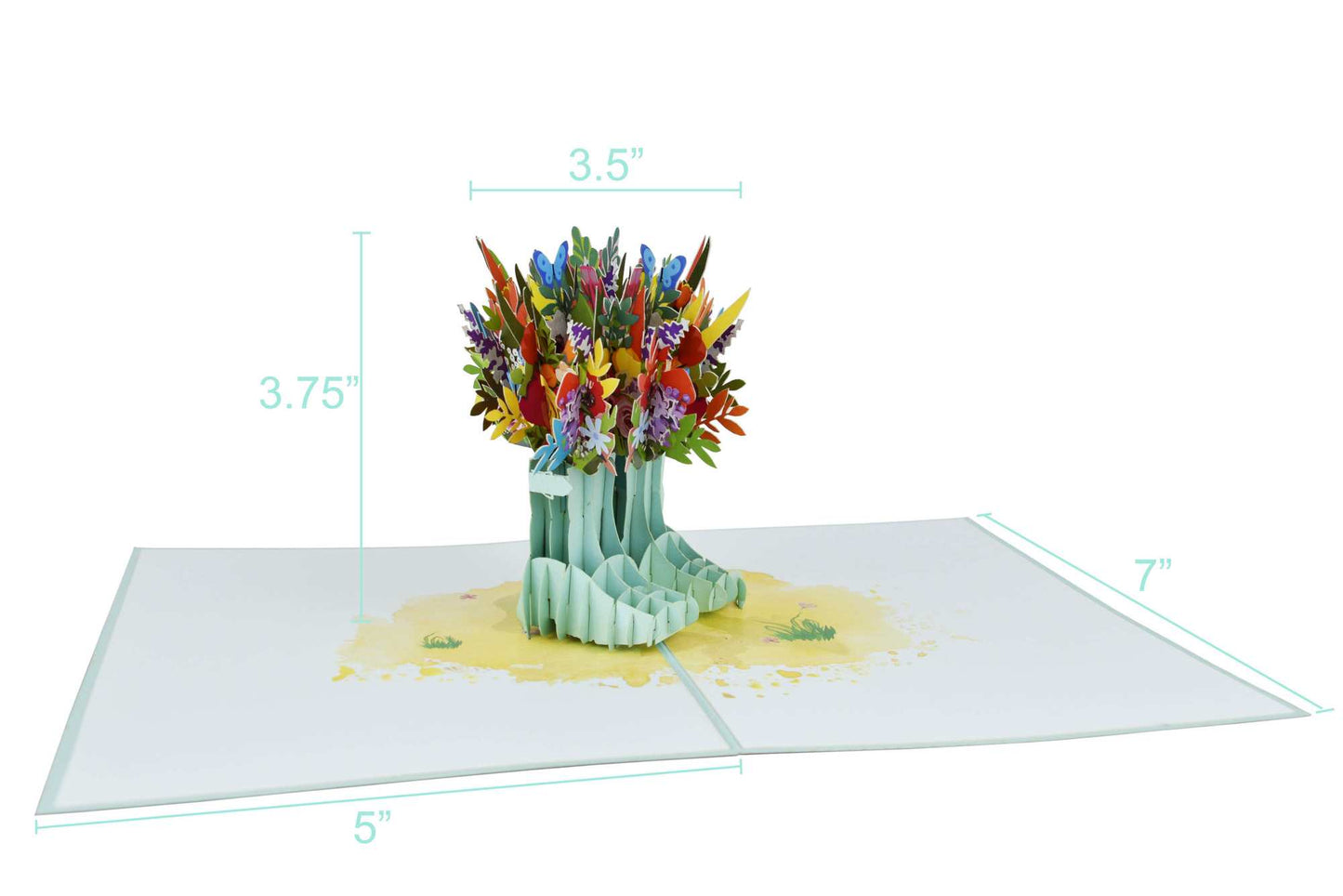 Flower Boots Pop Up Card