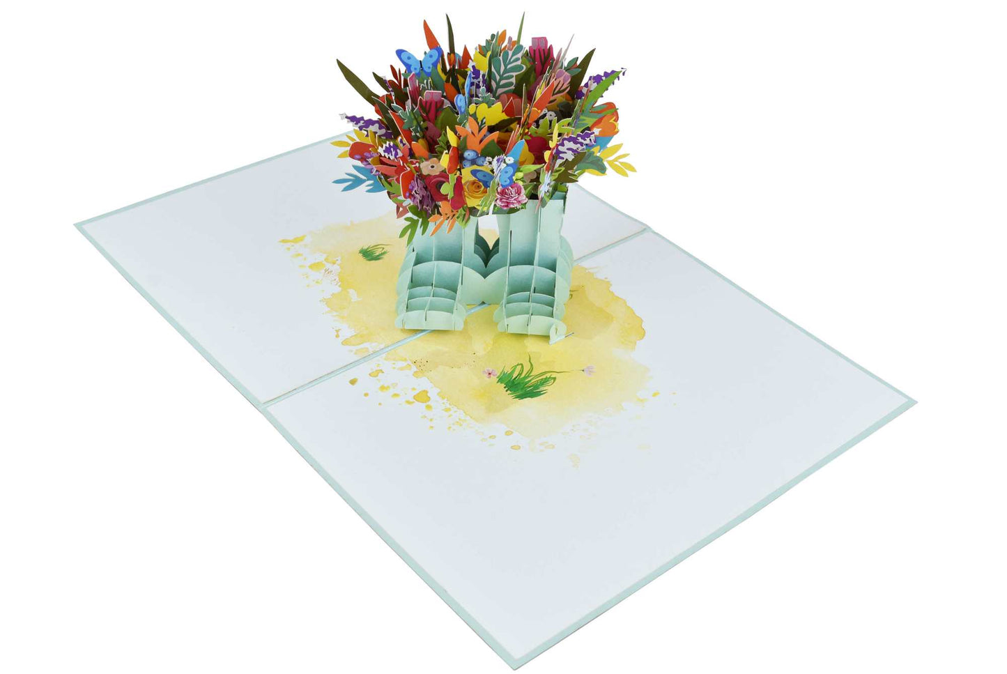 Flower Boots Pop Up Card
