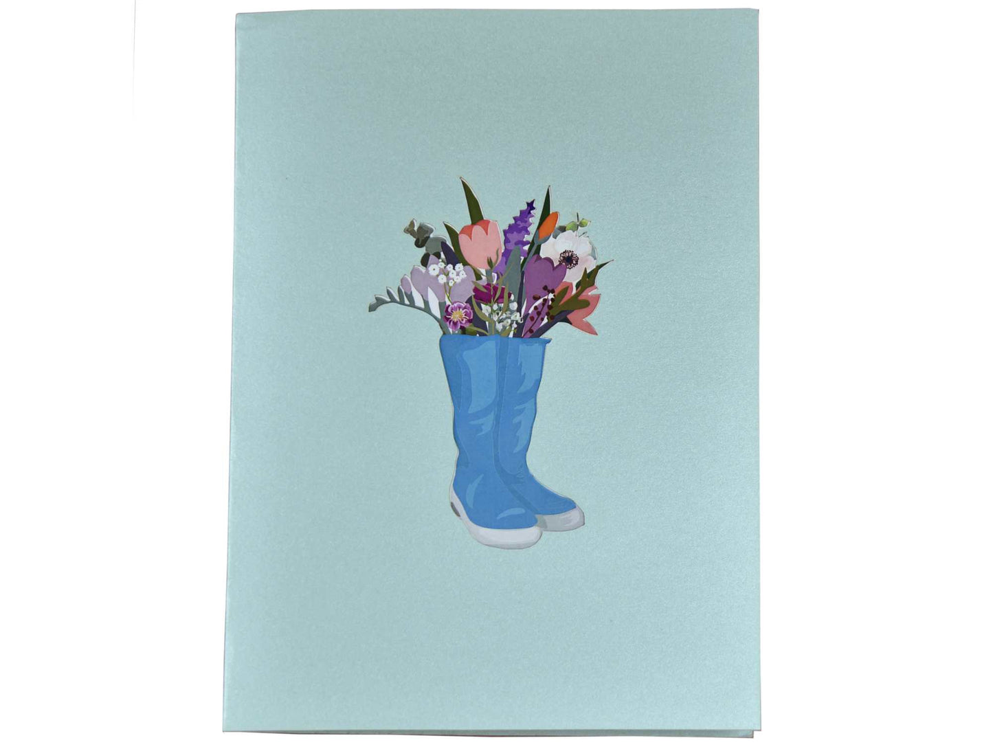 Flower Boots Pop Up Card