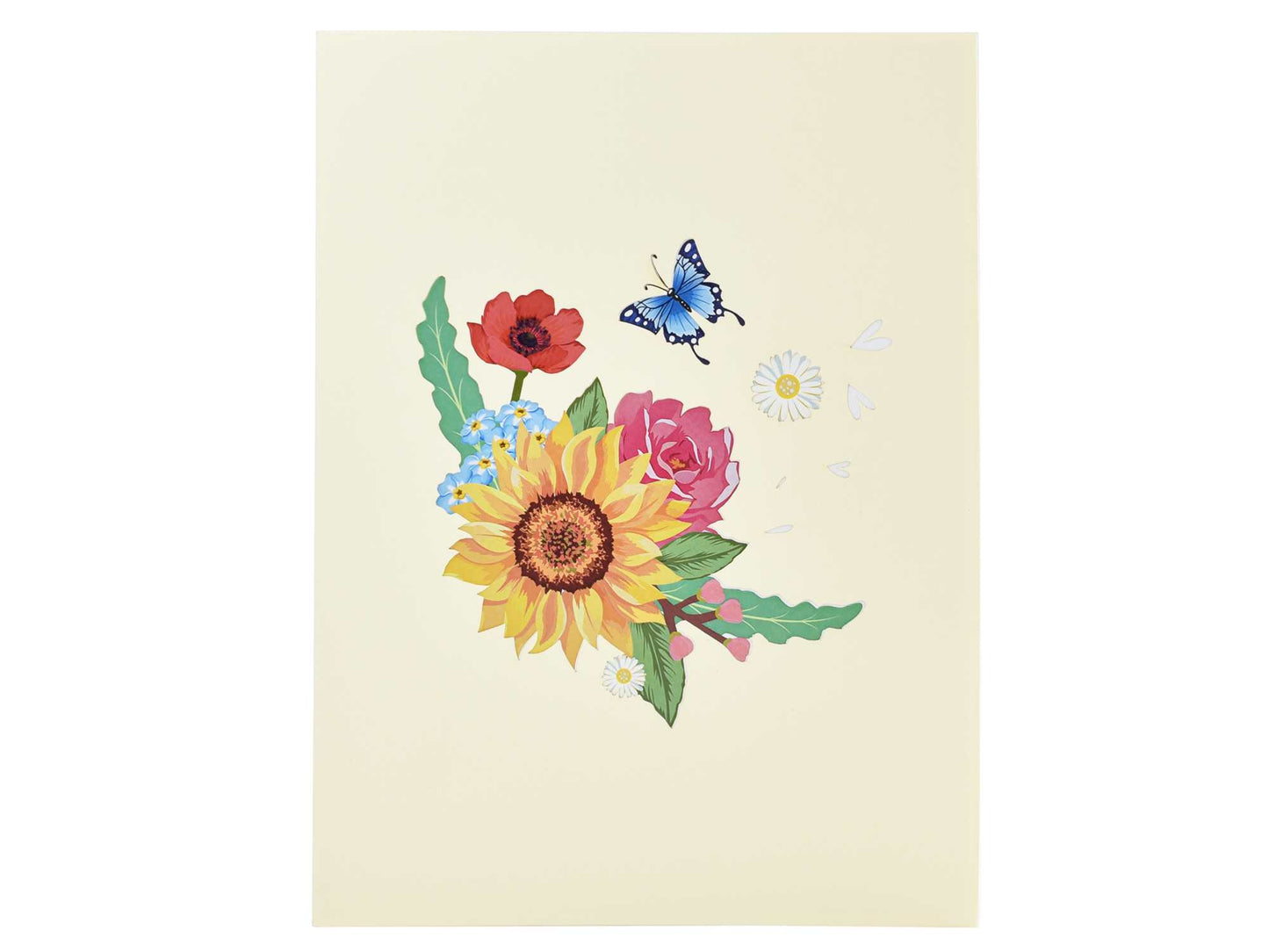 Mixed Flower Basket Pop Up Card