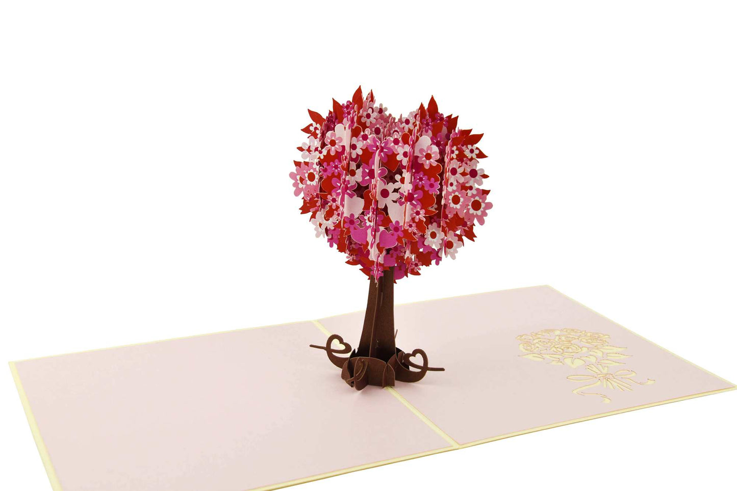 Heart Shaped Cherry Tree Pop Up Card