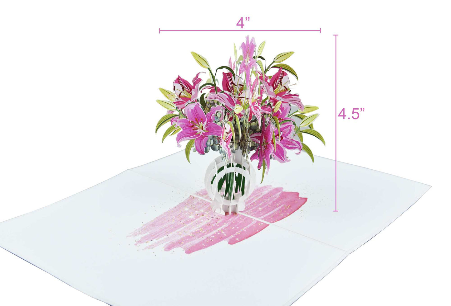 Stargazer Lilies Flower Pop Up Card