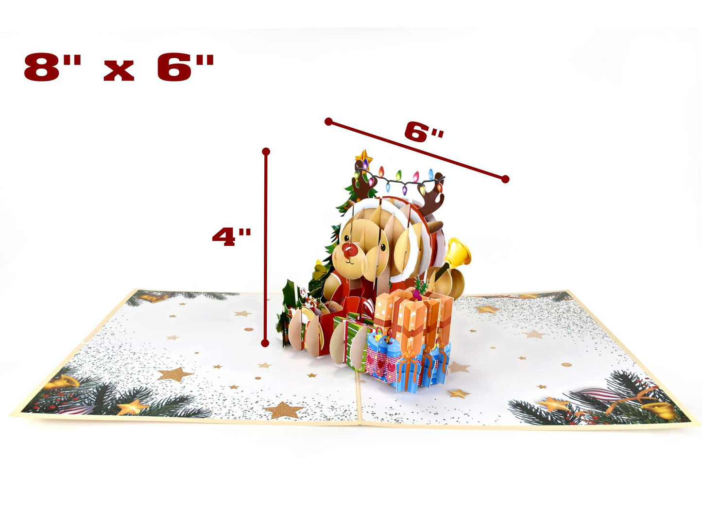 Christmas Baby Reindeer Pop Up Card