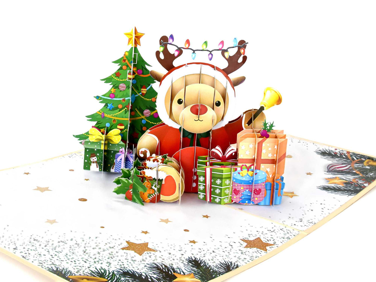 Christmas Baby Reindeer Pop Up Card