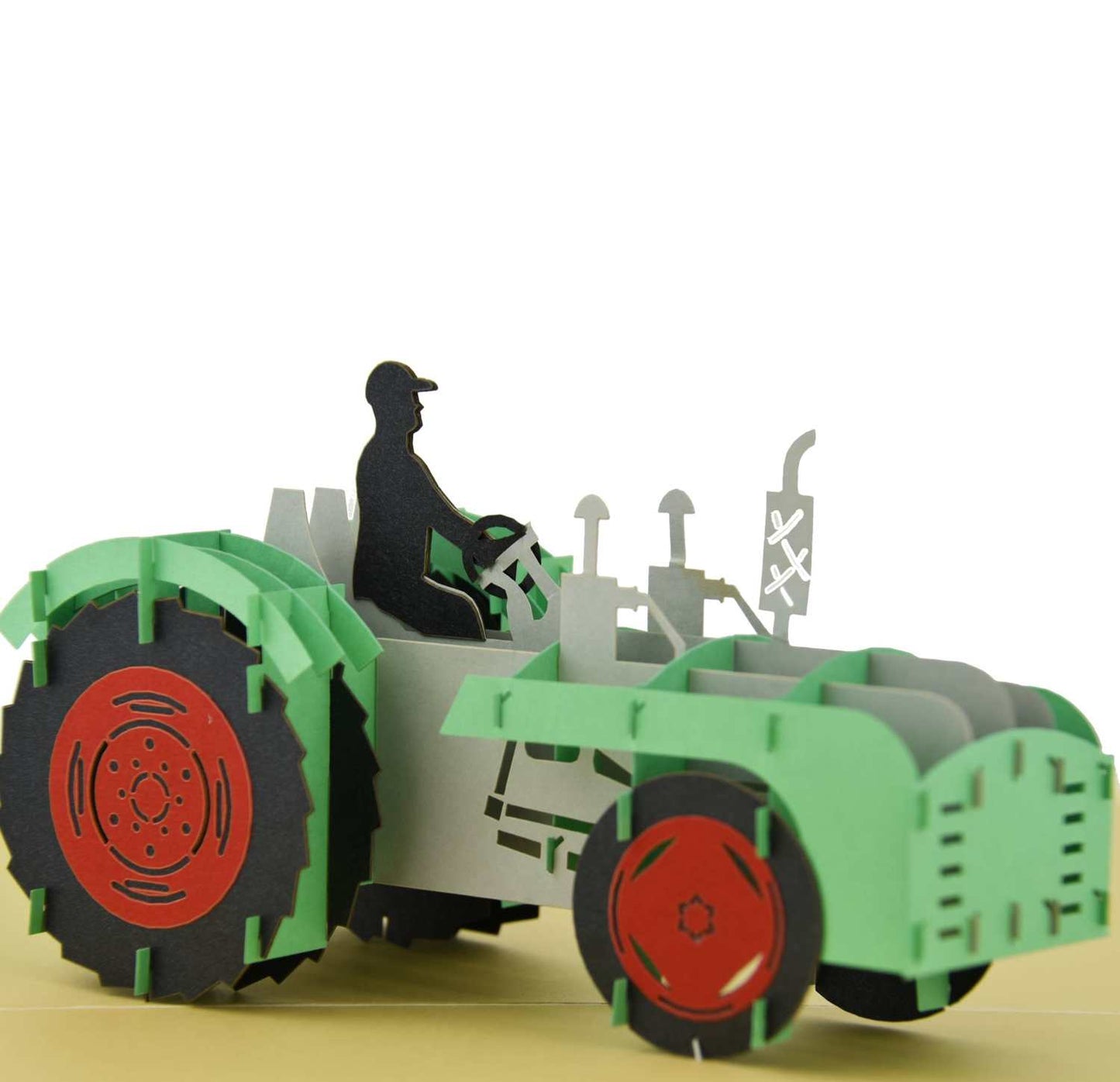 Green Tractor Pop Up Card