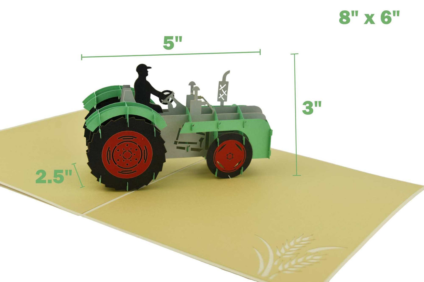 Green Tractor Pop Up Card