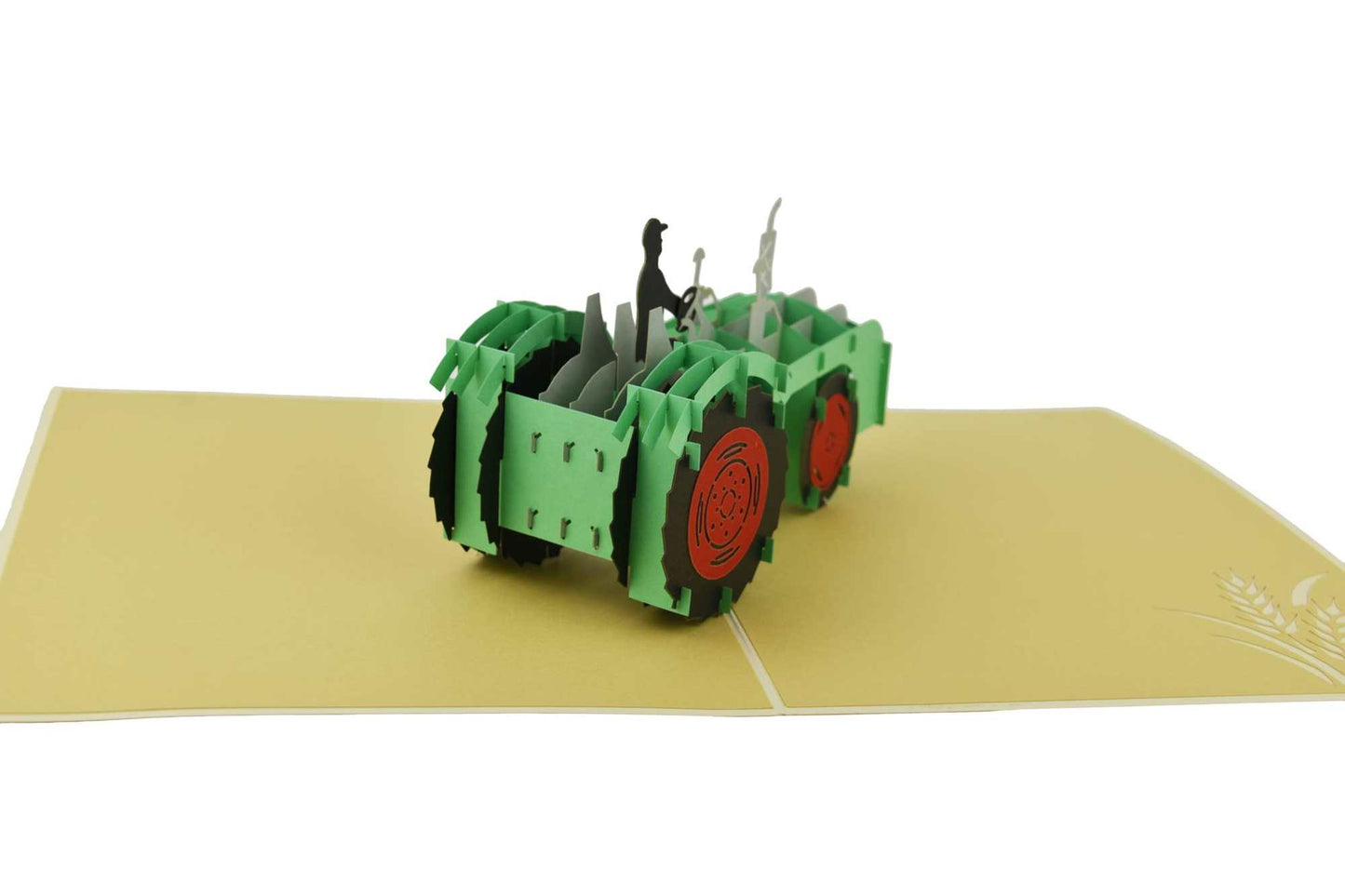 Green Tractor Pop Up Card