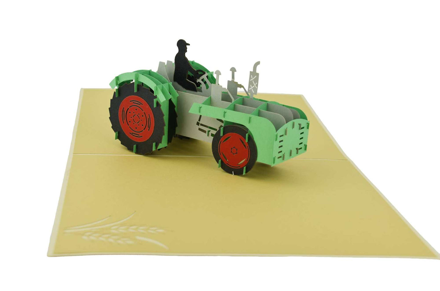 Green Tractor Pop Up Card