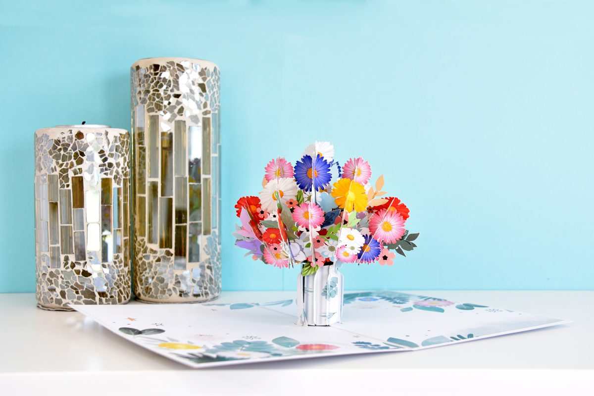 Daisies Vase Pop Up Card