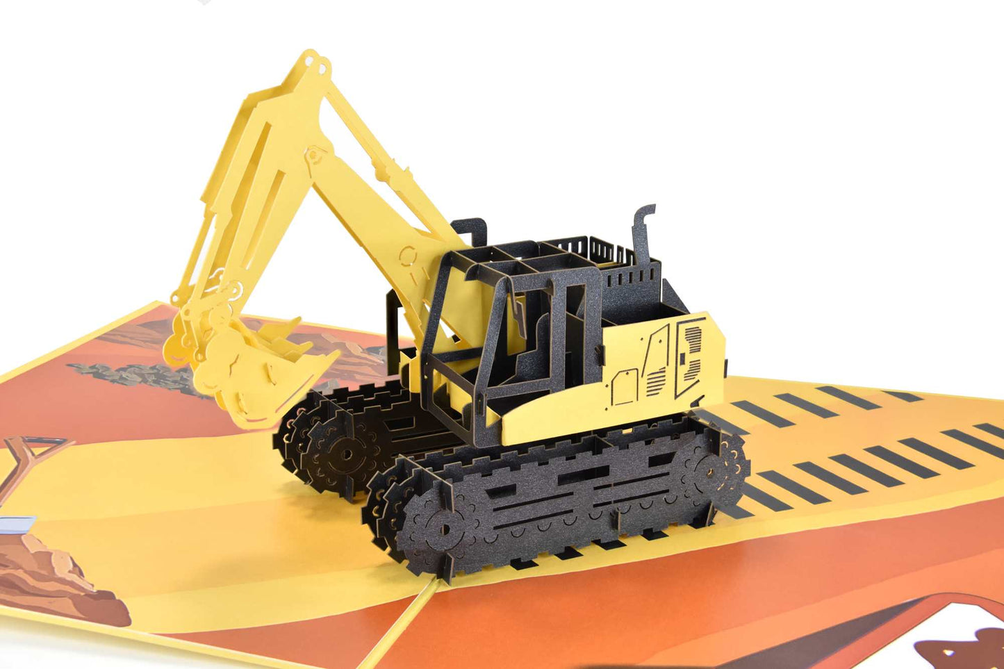 Excavator Pop Up Card