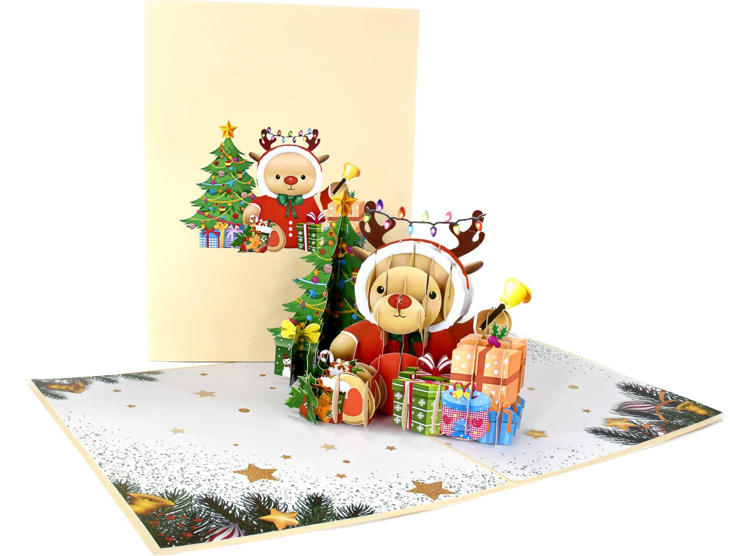 Christmas Baby Reindeer Pop Up Card
