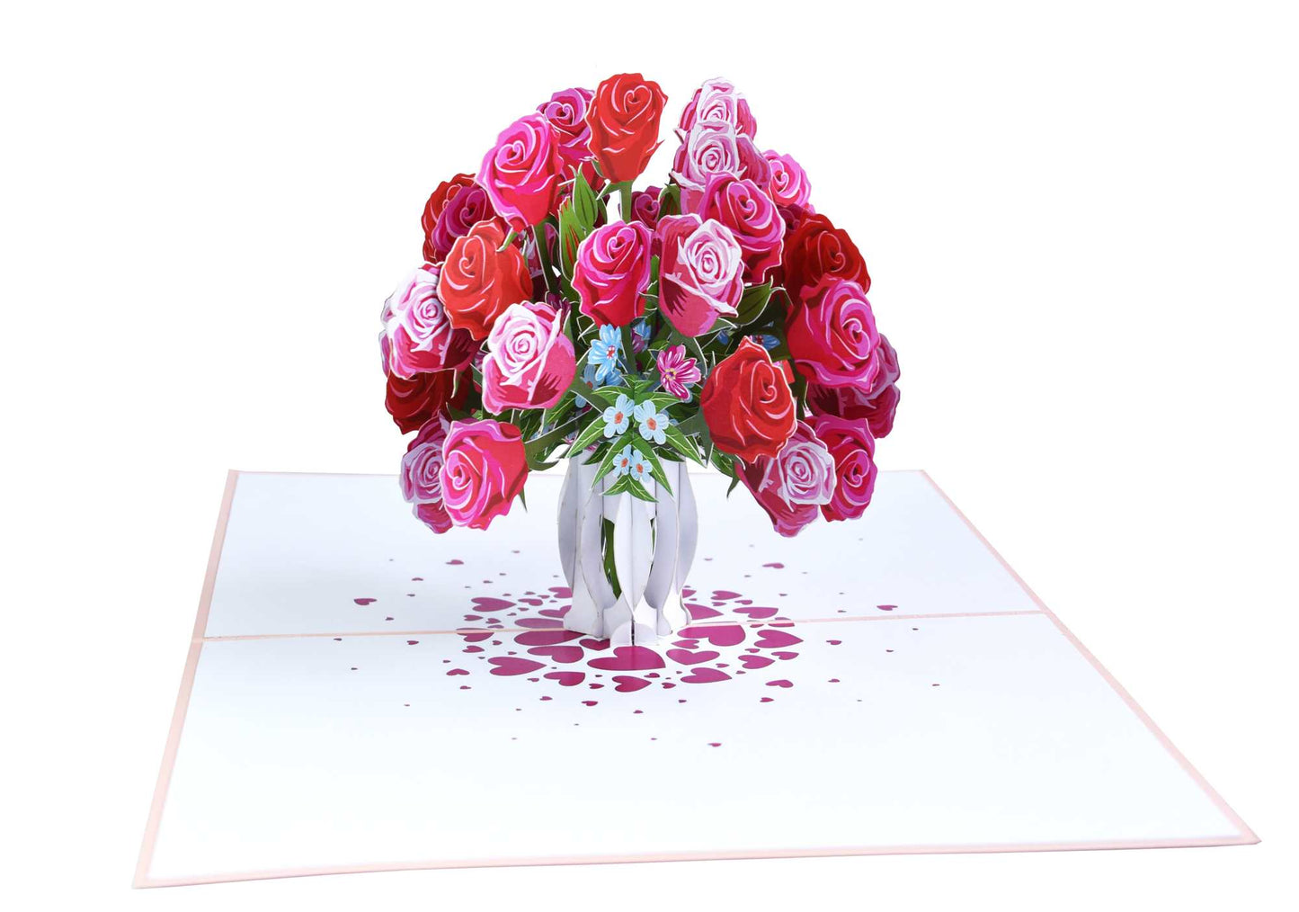 Roses in Vase Pop Up Card