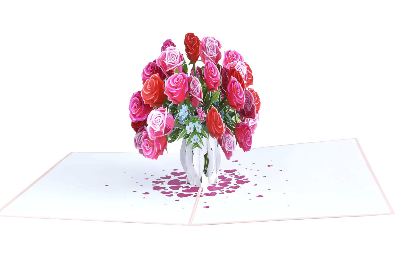 Roses in Vase Pop Up Card