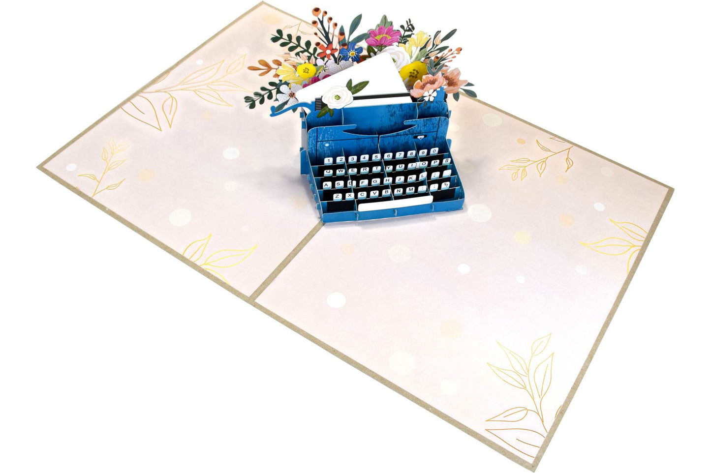 Antique Typewriter Pop Up Card